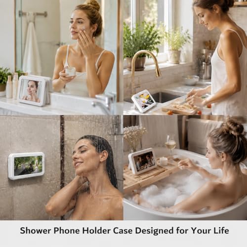 Soporte de baño PZOZ anticaídas y salpicaduras con rotación para smartphone 6