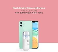 Vista 6 de GIVERARE Paquete de 2 vaporizadores faciales nano, práctico mini mister, rociador de niebla recargable por USB, tanque de agua visual de 1.0 fl oz