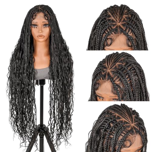 SUPERNOVA Special Top Design Full Lace Braided Wig 36 Inch