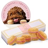 Bonne et Filou Dog Treats Dog Macarons Luxury Handmade Dog Gifts Dog Birthday Healthy and Delicious Gourmet Dog Snack with All-Natural Ingredients (Strawberry)