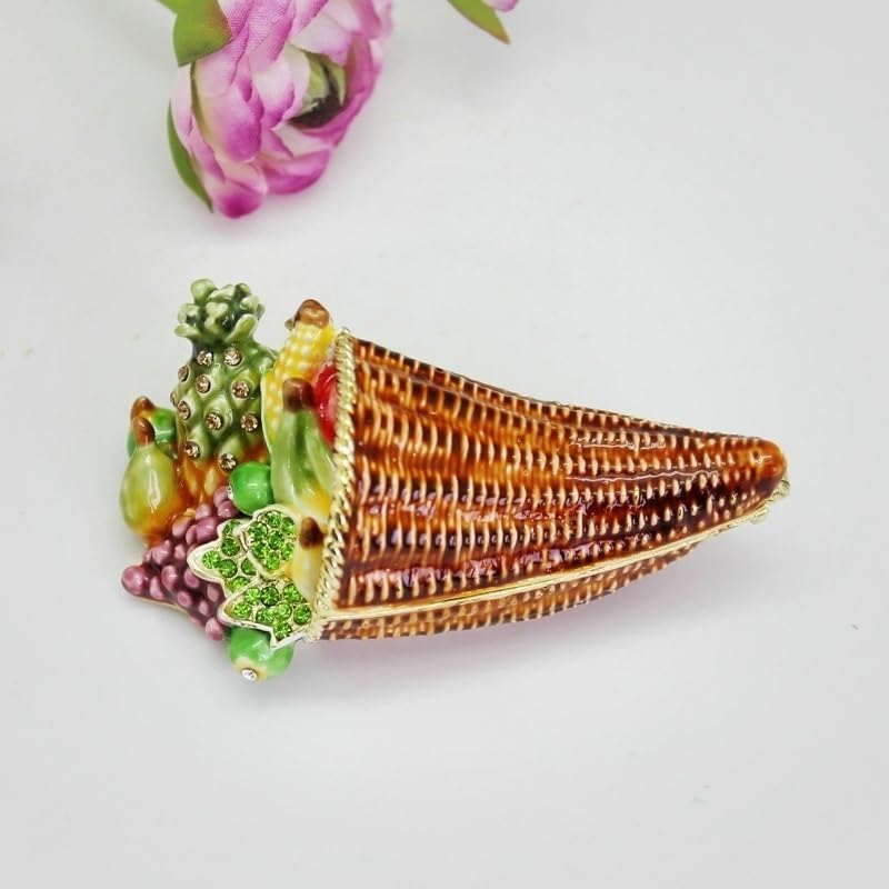 HUFFA Enamel Fruit Jewelry Box Trinket Storage - Compact Ring Organizer for Jewelry Lovers