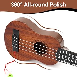 Raimy 17in Kids Ukulele Guitar – 4 Strings Mini Guitar Children Musical Instruments Educational Toys with Picks for Toddler Kids Boys Girls Beginner (Mahogany) - Les Beatles, Paul McCartney, John Lennon, RIngo Starr, George Harrison Raimy 17in Kids Ukulele Guitar - 4 Strings Mini Guitar Children Musical Instruments Educational Toys with Picks for Toddler Kids Boys Girls Beginner (Mahogany) – Image 4