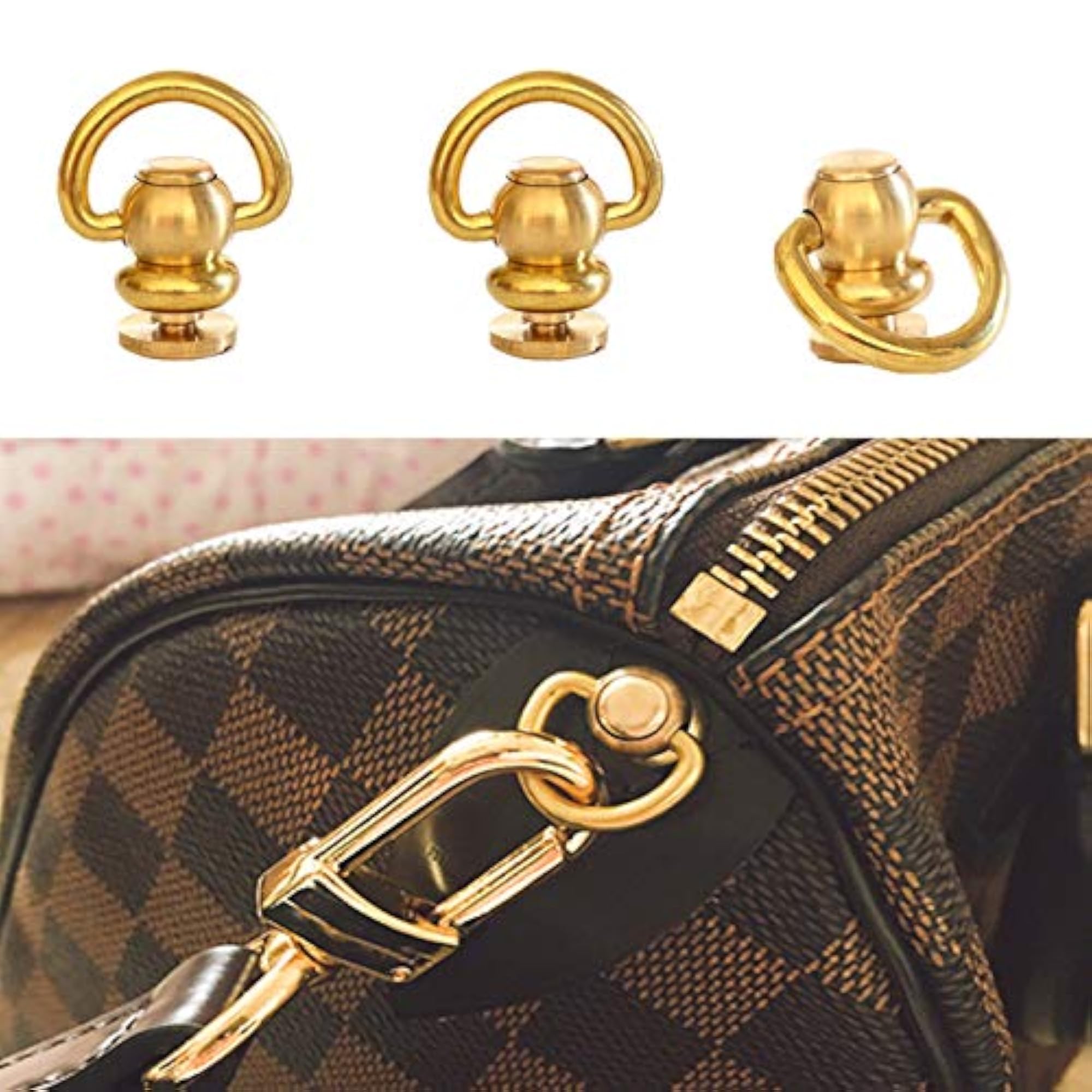 6 Pack Button Stud Screws Gold Nail Rivet Chicago Stud Screw