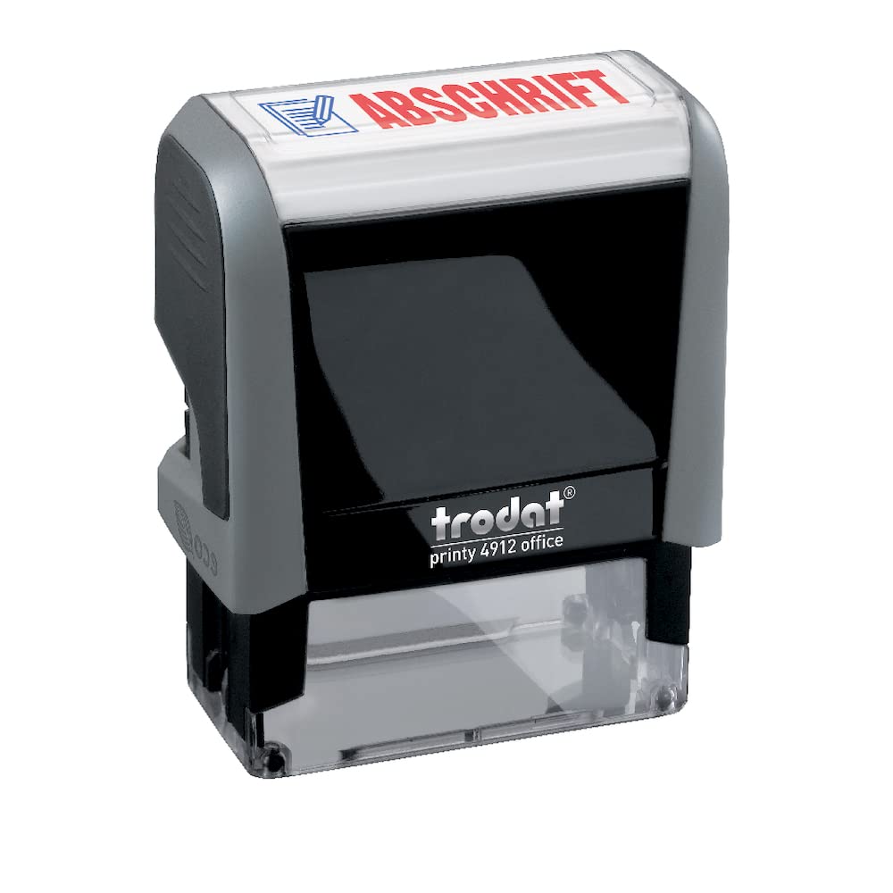 Trodat Office Printy 4912 Self-Inking Text Stamp 47 x 18 mm Blue/Red
