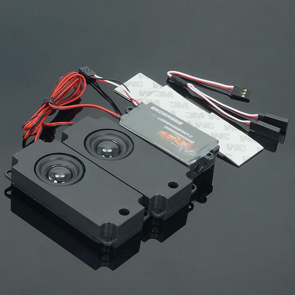 2.4Ghz Rc Car Engine Sound Simulator System with Throttle-Linked Realistic Sounds Compatible with Brushed and Brushless Esc for Remote Control Vehicles