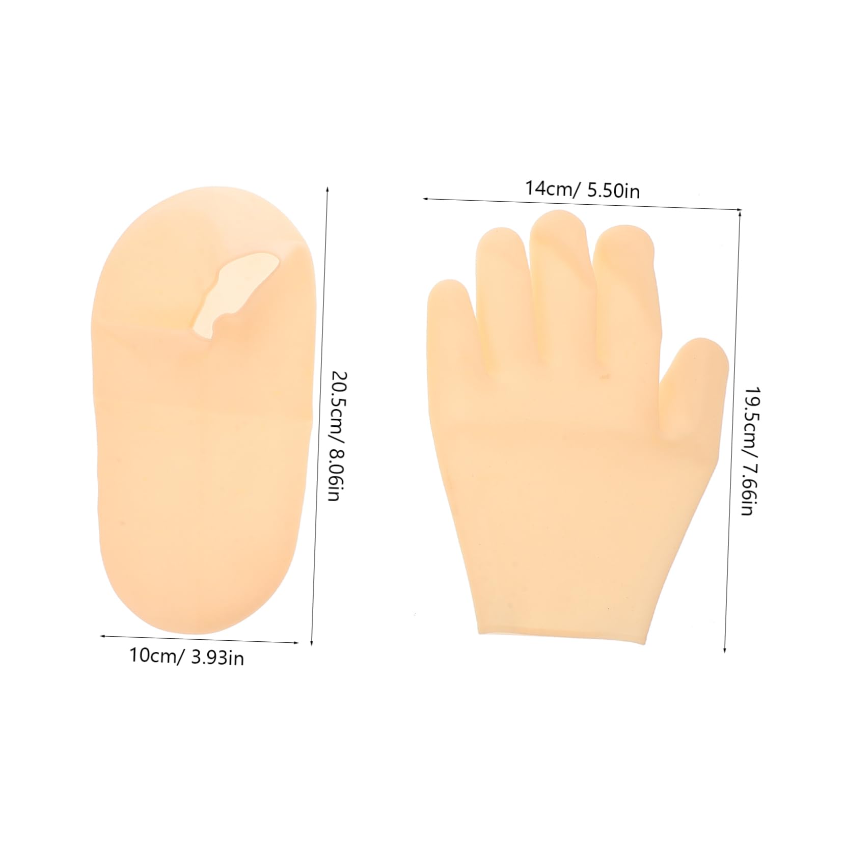 VICASKY Silicone Moisturizing Gloves Socks Set Exfoliating Spa Gel Socks for Dry Cracked Skin Foot Hand Softening Treatment Foot Care