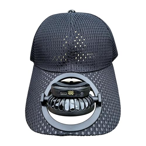 Chapeau ventilateur solaire anti-UV idéal pour randonnée et camping en été