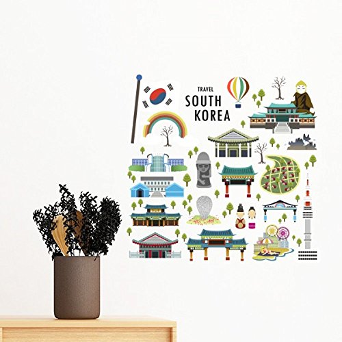 Sticker Corée du Sud amovible pour relooker un mur sans trace - 3