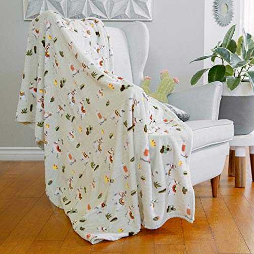 Avafort Velvet Plush Home Fleece Throw Blanket For Couch Sofa Bed,Warm Elegant Fuzzy Flannel Blanket For Kid Baby Adults Or Pet,Lightweight Soft Cozy Warm Luxury Microfiber Blankets(Llama-Desert Sand) #TOP5