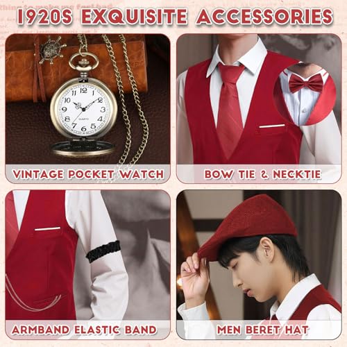 Disfraz para hombre estilo años 20 con accesorios miniatura 3