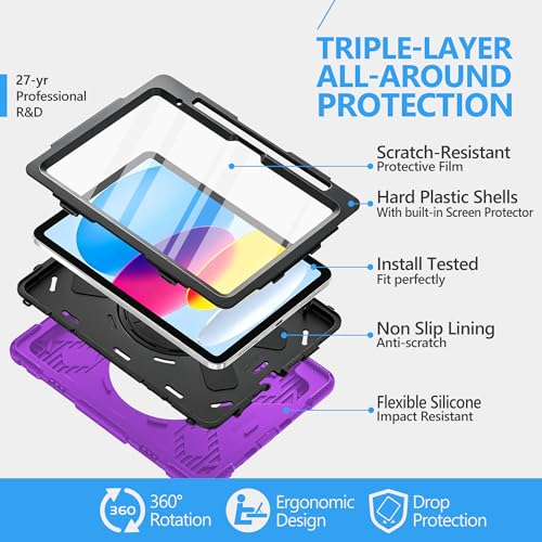 Image of Miesherk STOCK for iPad (A16) 11th /10th Generation Case 2025 /2022 Purple