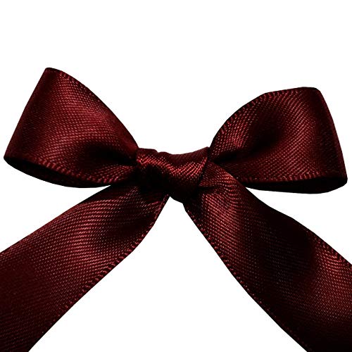 Image of Morex Ribbon 08816 /50-277 Double Face Satin Ribbon, 3 /8 inch x 50 Yd, Burgundy