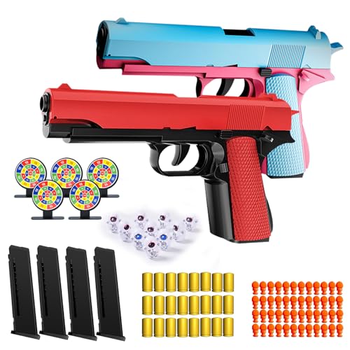 Pistolet à balles souples à éjection de douille et rebond automatique lot de 2