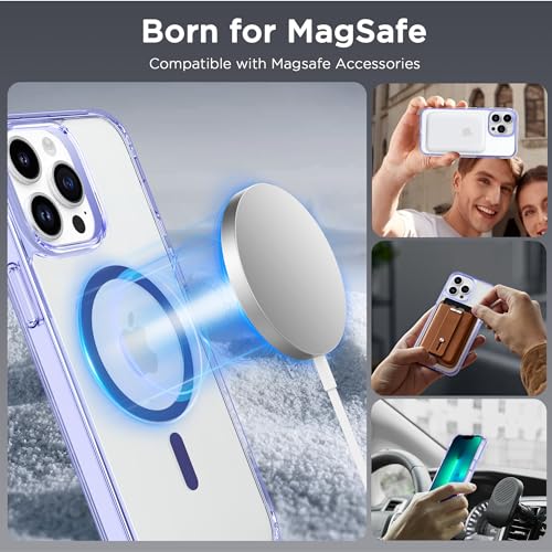 Image of CACOE Magnetic Case for iPhone 13 Pro Max 6.7 inch, Purple-1