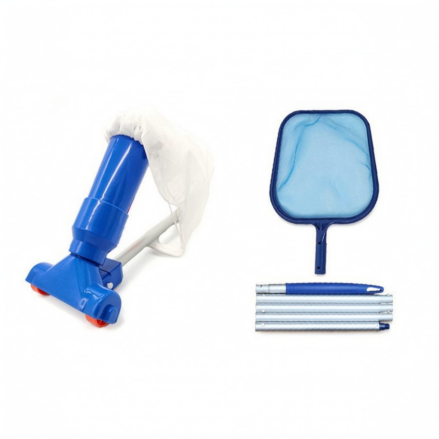 Aluminum Pool Cleaning Kit Telescoping Pool Maintenance Set Mesh Cleaning Kit with Pole Detachable for Homeowners, Swimming Pools, Spas, Backyard, K-1078 Us-image-1