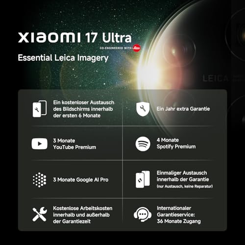 XIAOMI 17 Ultra Smartphone 16+512 GB Leica 200 MP Teleobjektiv Starlit Grün