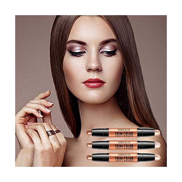 Emirde-Double-Headed-Highlight-Stick-Contour-and-Highlighters-Stick-Contour-StickConcealer-Contour-Highlighters-Stick-Make-up-Concealer-Contouring-Cream-Set-Face-Highlighters-Sticks Emirde Double-Headed Highlight Stick, Contour and Highlighters Stick, Contour Stick,Concealer Contour, Highlighters Stick, Make up Concealer Contouring Cream Set Face Highlighters Sticks