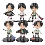 Figura 6 / Conjunto de estatuas de Personajes de animación Mikasa Ackerman Modelo de acción muñeco colección de Regalos