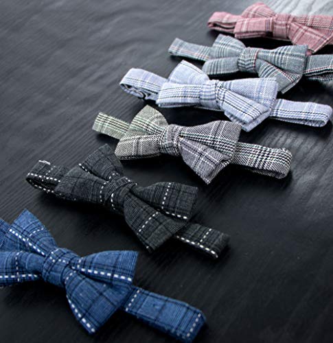 Spring Notion Boys' Glen Plaid Cotton Bow Tie3