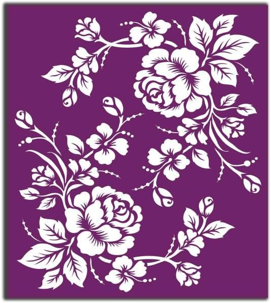 Miniatura 5 de Dixie Belle - Plantilla de serigrafía  Rosas  8 x 9 pulgadas  3 plantillas individuales  Plantilla de pintura reutilizable para manualidades,