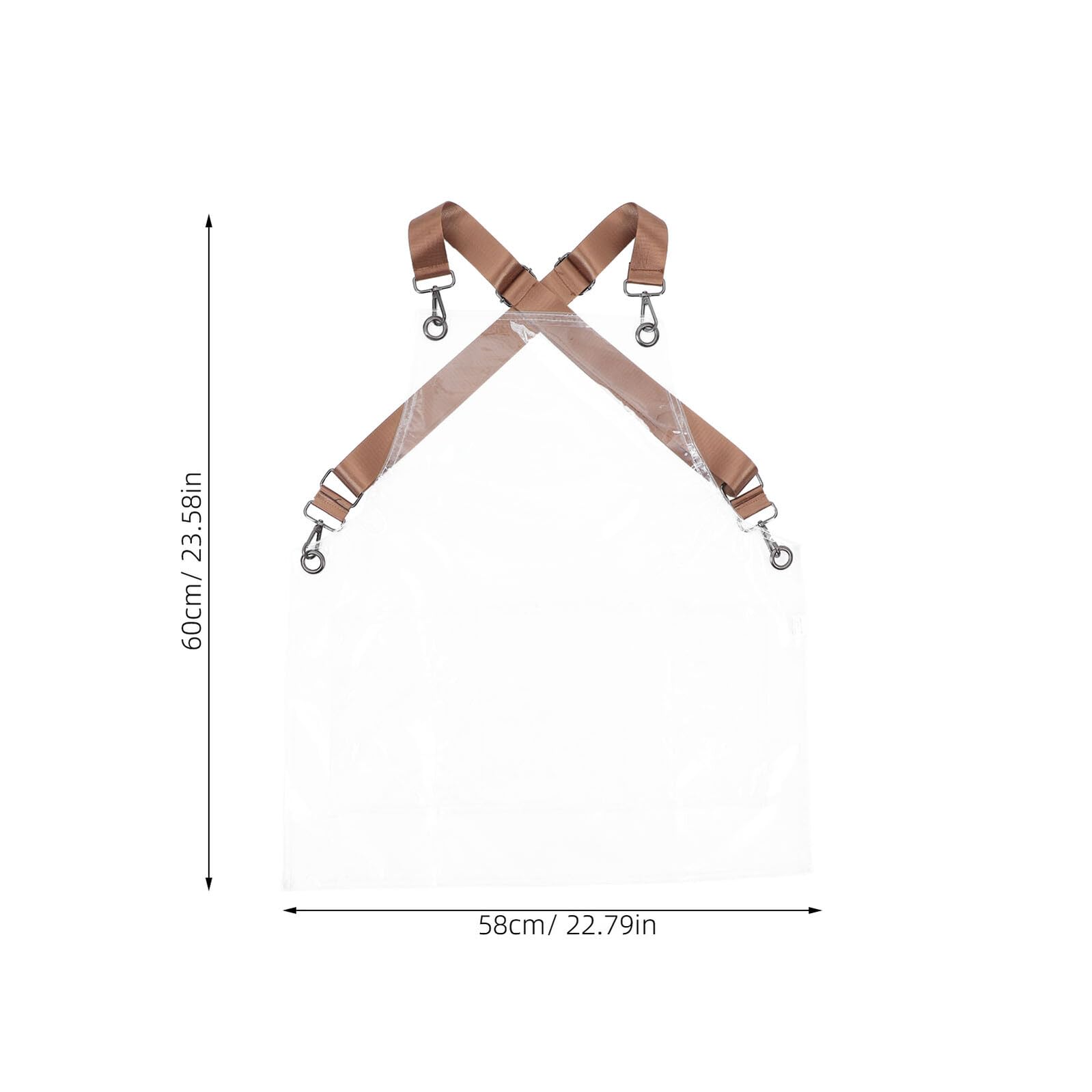 Delantal Transparente de Peluquería Tpu Unisex Ajustable para Peluquerías y Pintores para Uso Interiores