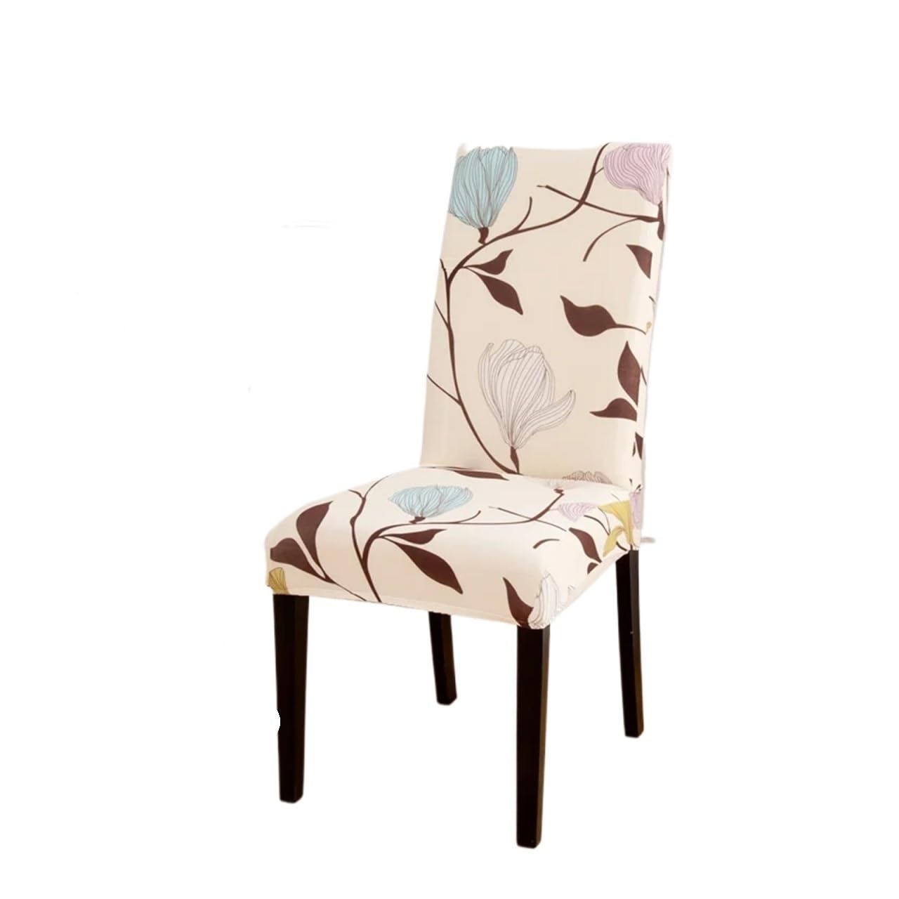 GCYEIDMA Printed Chair Covers 4/6PCS Dining Chair Covers Stretch Printed Removable Washable Furniture Protectors Spandex Dust-Proof(A,6PCS)