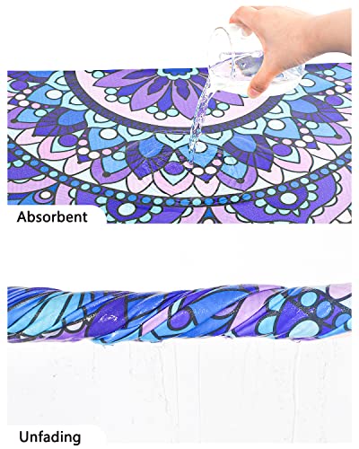 Dolxico Quick Dry Beach Towel, Sand Free 30 X 63 Large Microfiber Beach Towel, Super Absorbent Travel Towel Fast Drying Lightweight Compact Mandala Camping Pool Shower Beach Towel For Women Kids Girls #TOP5