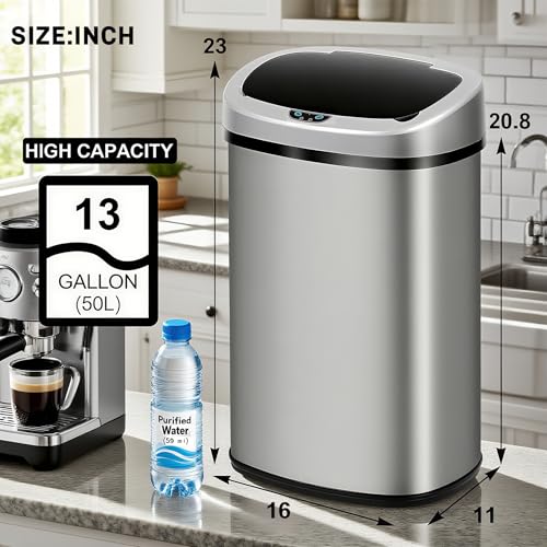 Sensor Can 13 Gallon Kitchen Trash Can con Tapa y Sensor miniatura 3