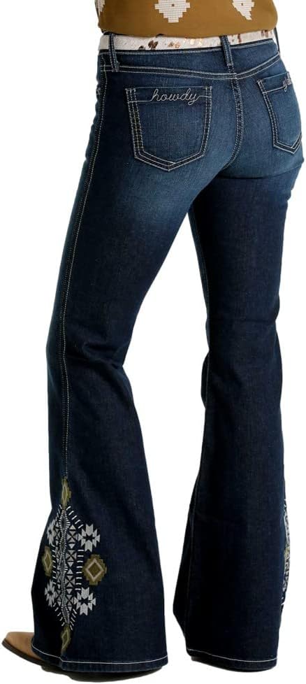 Western Jean Women Hannah Super Flare Embroidery CB70754071