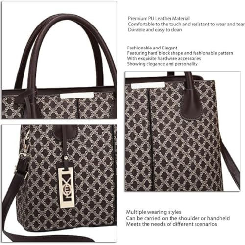 Image of Women Handbag with Top Handle | Crossbody Satchel sling bag with adjustable Strap | Retro design ladies bag for daily use