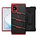 ZIZO Bolt Series for Samsung Galaxy Note 10 Plus Case | Heavy-Duty Military-Grade Drop Protection w/ Kickstand Included Belt Clip Holster Lanyard (Black/Red)