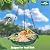VIHSIPR Hanging Bird Feeder for Outdoors – 9 in Metal Mesh Bird Feeder Tray Platform for Finches, Chickadees & Small Birds, Green