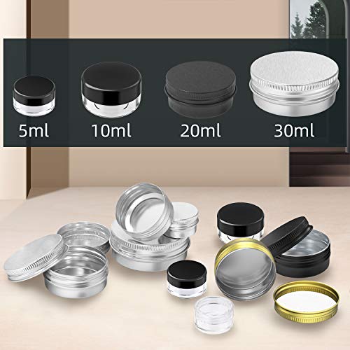 60 Stück Döschen, PAMIYO 5ml Leerdose klarer Tiegel, Cremedose Leer Transparent Tiegel mit Schraubverschluss Reise… – Bild 8