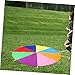 Abaodam Multicolored Rainbow Parachute for Group Fun with Handles for Team Sports Agility Training and Outdoor Activities