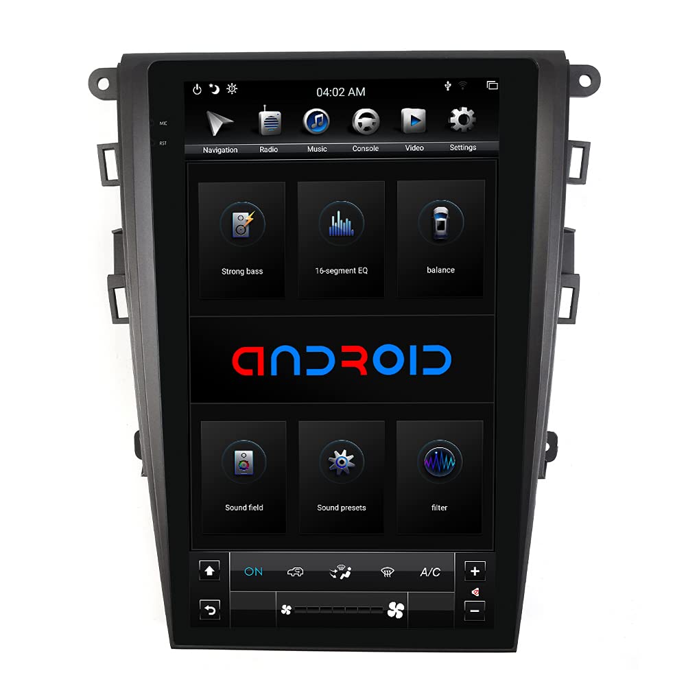 Autostereo 13.6 inch Android System Car GPS Navigation for Ford Mondeo 2013-2018 Touch Screen Multimedia DVD Player Tesla 64GB Car Radio PX6 Carplay (64G Auto AC)