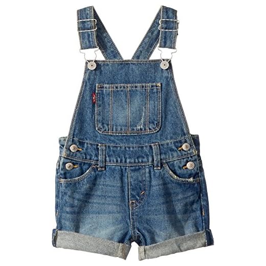Levi's Girls' Denim Shortall,Vintage Waters,12