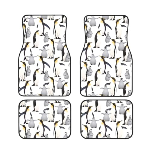 Alfombrillas de coche antideslizantes con diseño de pingüinos