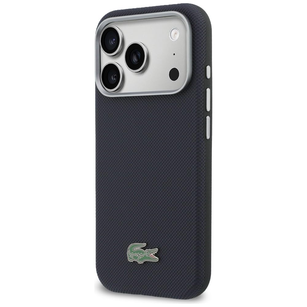 CG MOBILE Lacoste Petit Piqué etui do iPhone 17 Pro Max kompatybilne z MagSafe (granatowe)