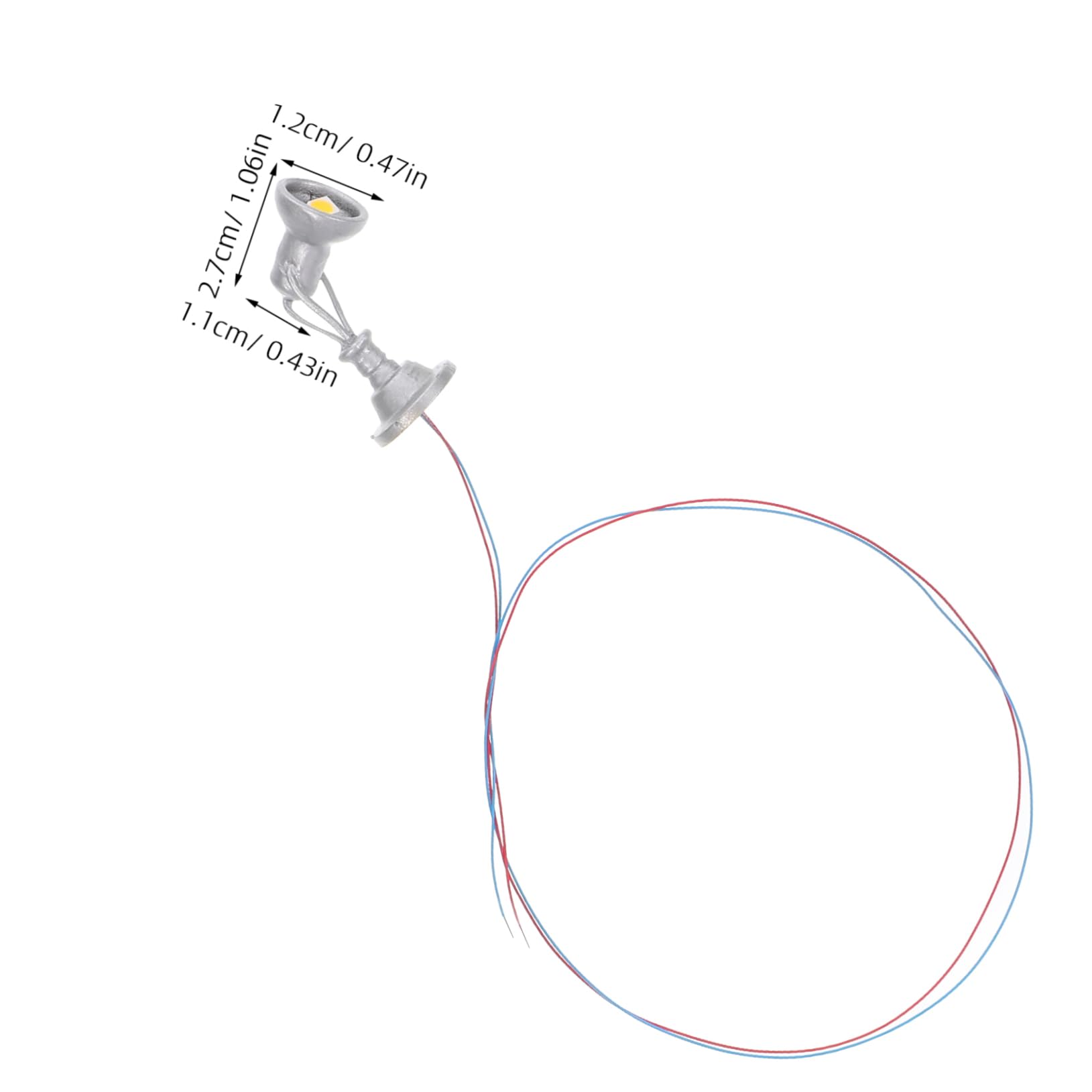 Veemoon 2pcs Signal Light Model Mini Lights Model Train Model Railway Train Signals Light for Model Railways Model Railroad Lamp Post Miniature Railway Lights Stainless Steel Silver