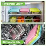 Stainless Steel Snack Containers, Jrisbo 3-Pack Double Compartment Bento Box with Leakproof Silicone Lids, 15oz Small Reusable Food Storage Containers for Lunch Prep, Travel, Camping & Kids