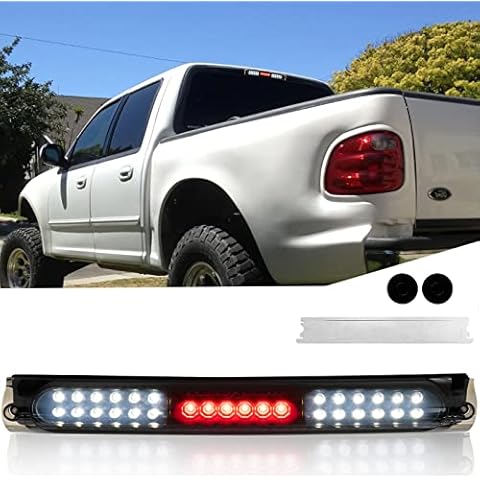 AUTOXBERT 3rd Brake Light for 1997-2003 Ford F150/ 2004 Ford F150 Heritage/ 1997 1998 1999 Ford F250 LED High Mount Stop Third Brake Light, OEM# XL3Z13A613AA (Chrome Housing Smoke Lens) Cover