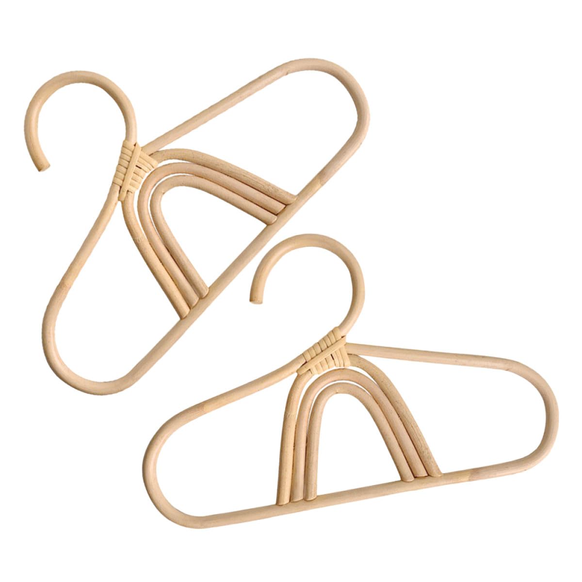 Cintres en rotin pour garçon et fille (lot de 2) - Idéal pour la nurserie de bébé
