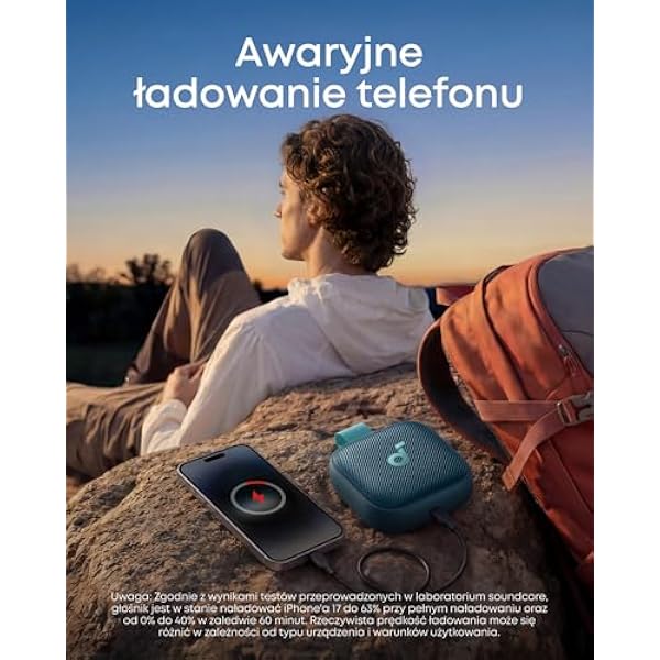 Портативная колонка Soundcore Boom Go 3i от Anker звук 15 Вт 24 часа воспроизведения степень защиты от воды IP68 BassUp 2.0 функция аварийной зарядки Bluetooth 6.0 синий