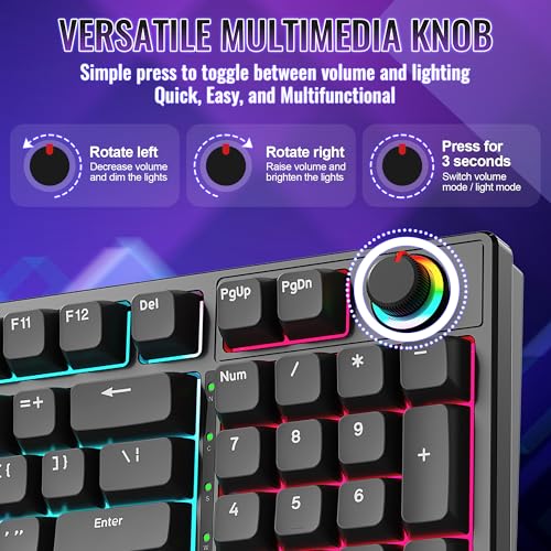 Mechanical Gaming Keyboard with Red Switches: 98 Keys PC Gaming Keyboard with Backlit - image 3