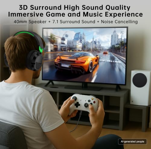 Image of AOC Wired Gaming Headset for Xbox Series X|S & Xbox One, PS5, PC, Clear Mic