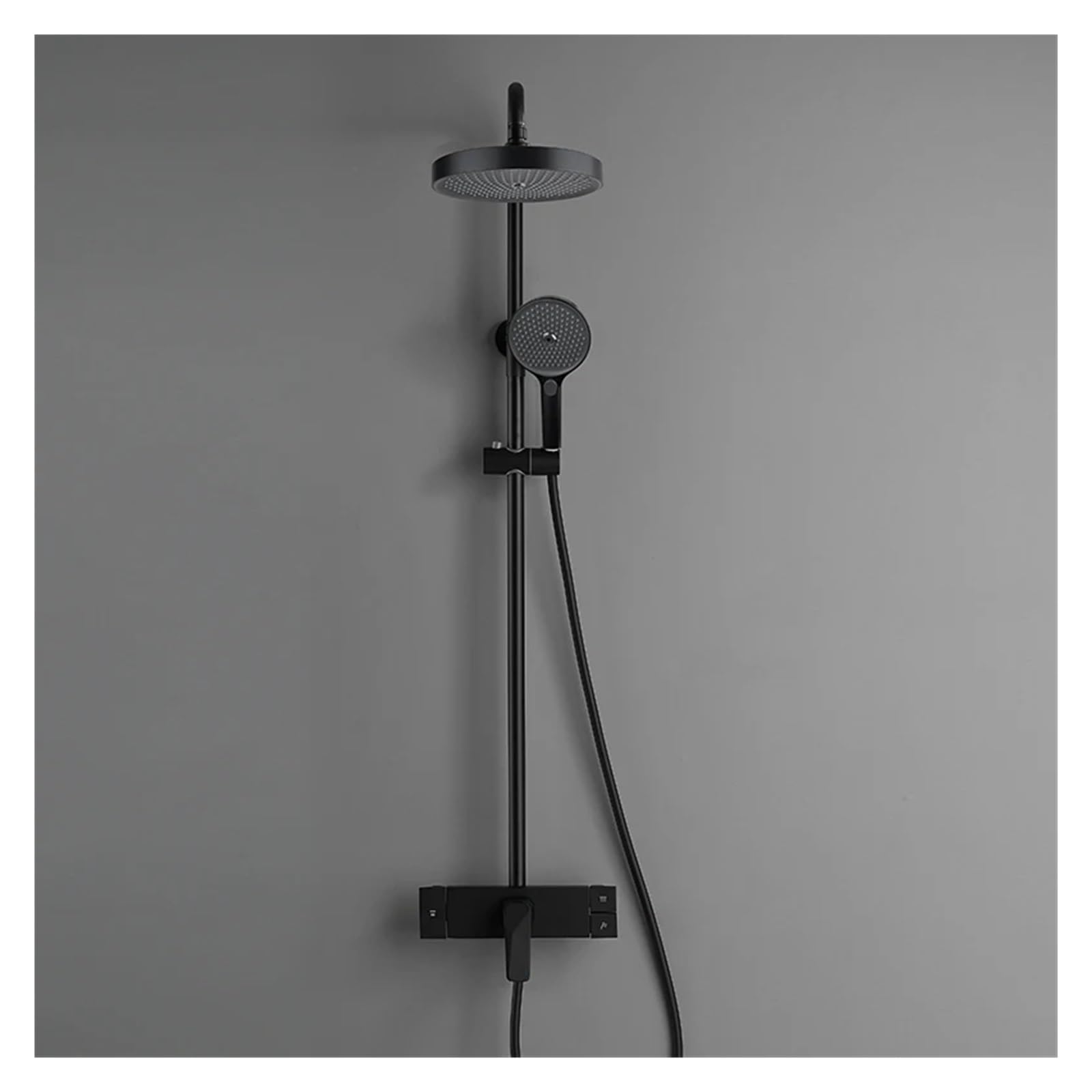 OZBMA Bathroom Shower Set Rain Bath Mixer with Hand Faucet 3-Way Rainlfall Head White Black,Sprinkler (Shower Set B2)