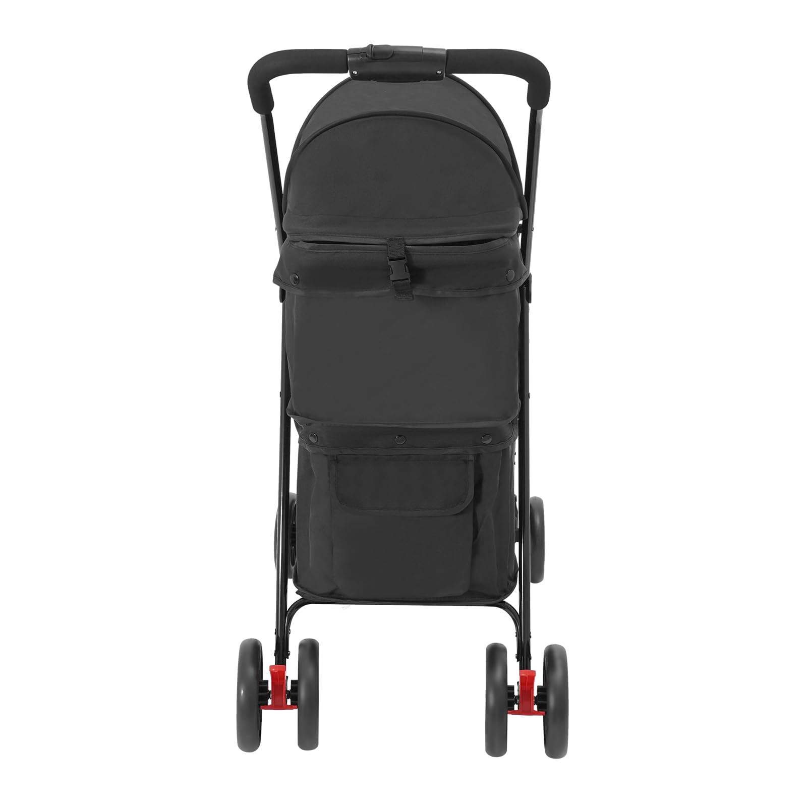 Carrito para perros y gatos, 2 niveles, plegable para mascotas pequeñas
