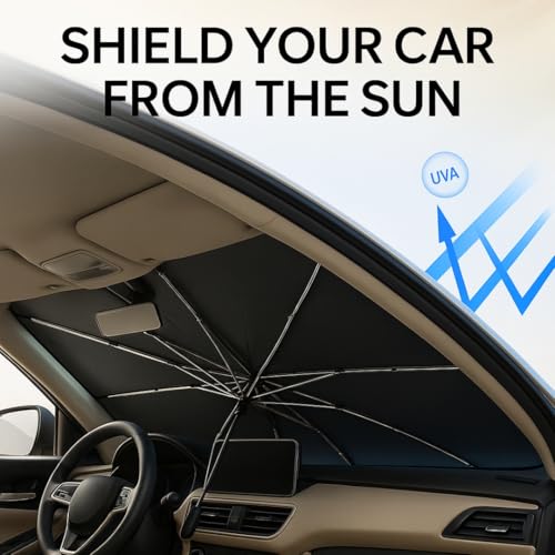 Image of Neodrift 'Sunbrella' Windshield Car Sunshade (Heat, UV Protection & UV Block Umbrella)(for SUV & Sedan Only)