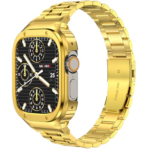 Image of MioHHR Stainless Steel Band with Case for Apple Watch Bands Ultra 3 /2 /1