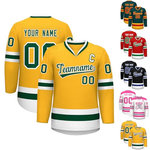 Generisch personalisierte Hockey-Trikots,Leere Hockey-Trikots,die mit Team/Nummer/persönlichem Namen personalisiert Werden können,HockeyTrikots für Männer, Frauen,Jugendliche und Kinder (Stil 19)